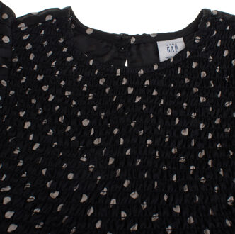 Satijnen jurk met lange mouwen en ruches 780172 meisje Zwart - 3J / 98cm