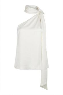 Satijnen one-shoulder top Sira  naturel - XS,S,M,L,XL,