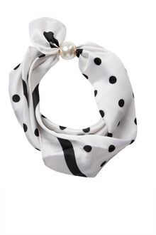 Satijnen sjaal Pearl  naturel