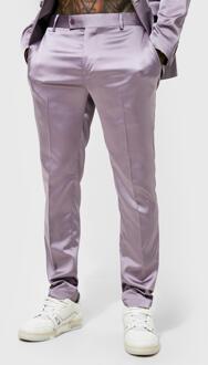 Satijnen Skinny Fit Pantalons, Grey - 28S