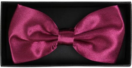 Satijnen Strik Aubergine Rood