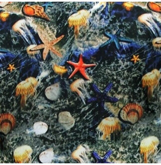 Satijnmet kleurrijke 3095 - maat S Veelkleurig