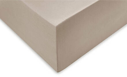 Satinado Hoeslaken Katoen Satijn 35cm Hoekhoogte - Forest Sand 180x210-220cm Beige