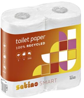 Satino Toiletpapier satino mt1 smart 2-laags 200 vel wit 062420