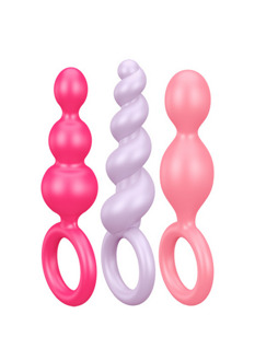 Satisfyer Booty Call - Butt Plug Set 3 Stuks - Roze/Paarse/Rode