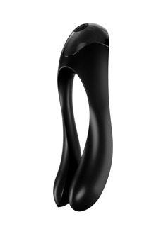 Satisfyer Candy Cane - Vinger Vibrator voor Intieme Zones - Zwart