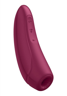 Satisfyer Curvy 1Plus - Air Pulse Stimulator en Vibratie - Roze Rood