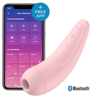 Satisfyer Curvy +2 Bluetooth Luchtdruk Clitoris Stimulator Roze - GEEN