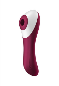 Satisfyer Dual Crush - Invoegbare Dubbele Luchtdruk Vibrator - Wijnrood