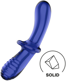 Satisfyer Dubbele Crystal - Glazen Dildo - Lichtblauw