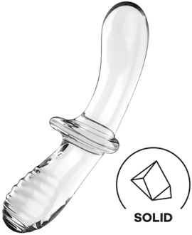 Satisfyer Dubbele Crystal - Glazen Dildo - Transparant