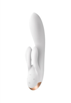 Satisfyer Dubbele Flex - Rabbit Vibrator - Wit