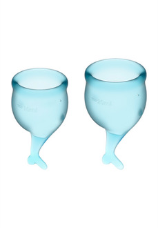 Satisfyer Feel Secure - Menstrual Cup - Light Blue