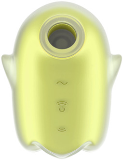 Satisfyer Glowing Ghost - Glow in the Dark - Dubbele Air Pulse Vibrator - Geel
