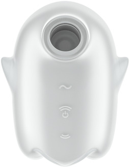 Satisfyer Glowing Ghost - Glow in the Dark - Dubbele Air Pulse Vibrator - Wit
