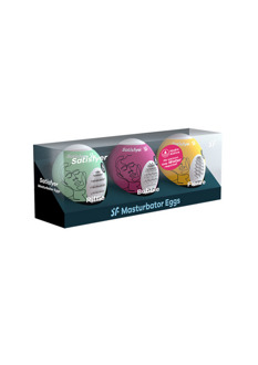 Satisfyer Masturbator Egg Set - Riffle, Bubble, Fierce - 3 Stuks