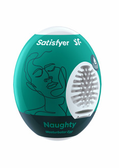 Satisfyer Naughty - Masturbator Egg - Donkergroen