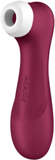 Satisfyer Pro 2 Generatie 3 - Double Air Pulse Vibrator - Liquid Air en Connect App - Wijnrood