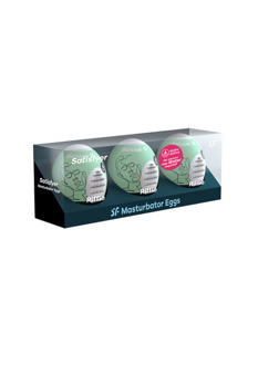 Satisfyer Riffle - Masturbator Egg Set - 3 Stuks - Lichtgroen