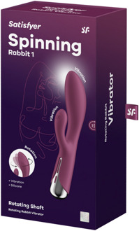 Satisfyer Spinning Rabbit 1 - Rotating Rabbit Vibrator - Rood