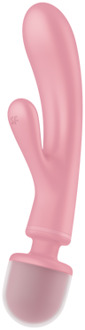 Satisfyer Triple Lover - Hybrid Wand Vibrator - Roze