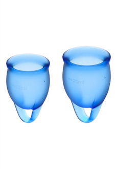 Satisfyer Voel je Zeker - Menstruatiecup - Donkerblauw
