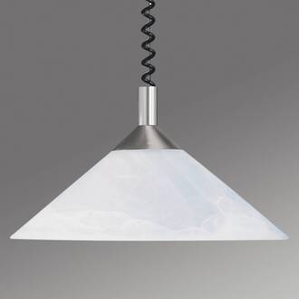 Saturn instelbare hanglamp, mat nikkel nikkel mat, albastkleurig