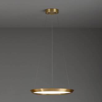 Saturn LED hanglamp messing satijn Ø 60cm gesatineerd messing, opaal