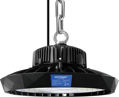 Saturn LED High Bay - Dimbaar - 200 Watt 38.000 lumen (190lm/W) - 5700K daglicht wit - 120° - IP65 waterdicht - Energielabel A - Bridgelux LED's Zwart