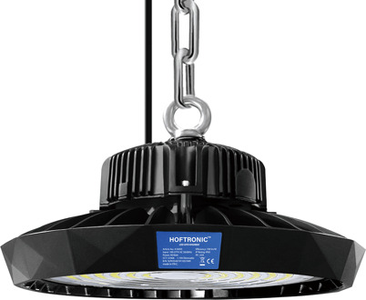 Saturn LED High Bay - Dimbaar - 90 Watt 17.100 lumen (190lm/W) - 5700K daglicht wit - 120° - IP65 waterdicht - Energielabel A - Bridgelux LED's Zwart