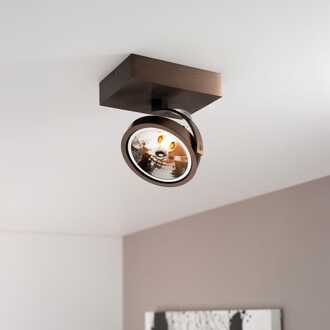 Saturno bronzo I by LUSENZ - Plafondspot met kantelbare geborstelde bronzen basis en armatuur Geborsteld brons