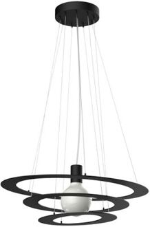Saturno Hanglamp, 1x E27, Metaal, Zwart Mat, D60cm