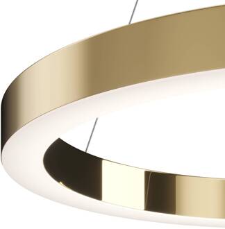 Saturno LED hanglamp, ringvorm, messing