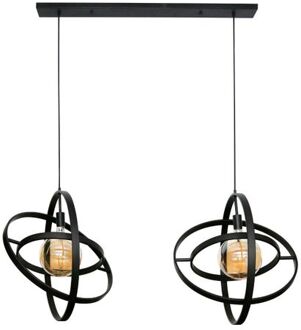 Saturnus hanglamp 2L 125 cm metaal Grijs