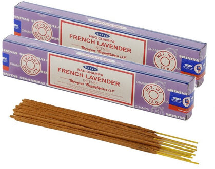 Satya Nag Champa wierrook stokjes Lavendel geur - 30x - Lichaam in balans - Meditatie