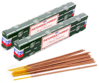 Satya Nag Champa wierrook stokjes Patchoulie Forrest geur - 24x - Lichaam in balans - Meditatie