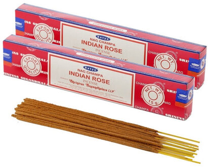 Satya Nag Champa wierrook stokjes Rozen bloemen geur - 30x - Lichaam in balans - Meditatie