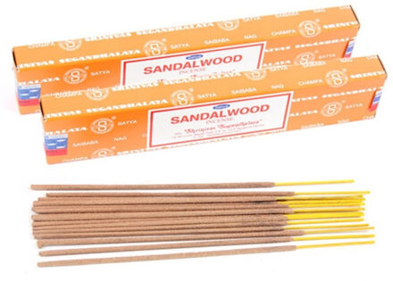 Satya Nag Champa wierrook stokjes Sandelhout geur - 24x - Lichaam in balans - Meditatie