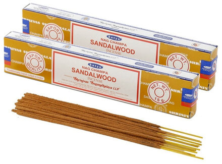Satya Nag Champa wierrook stokjes Sandelhout geur - 30x - Lichaam in balans - Meditatie
