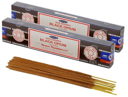 Satya Nag Champa wierrook stokjes zwarte opium geur - 30x - Lichaam in balans - Meditatie
