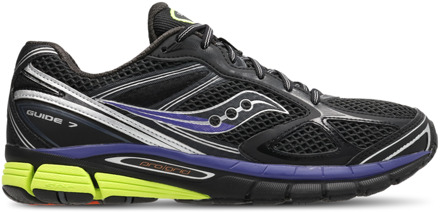 Saucony Guide 7 Sneakers Heren - Zwart - Maat 42 - Mesh/Synthetisch Black