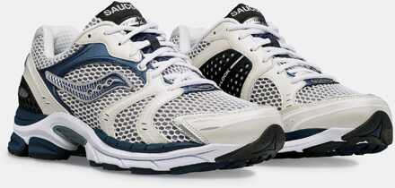 Saucony Heren Saucony Progrid Triumph 4 Hardloopschoen in Wit Marineblauw - maat EU 38 / UK 5 Blauw en wit