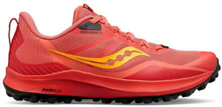 Saucony Peregrine 12 Trailschoen Dames-Rood,Geel - 37,37.5