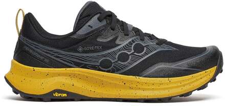 Saucony Peregrine 16 GTX Trailschoen Heren-zwart, geel - 42.5