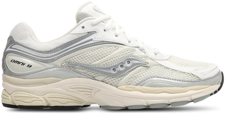 Saucony Progrid Omni 9 Sneakers Heren - Wit - Maat 42 - Mesh/Synthetisch White