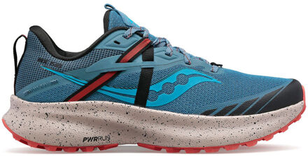 Saucony Ride 15 TR Trailschoen Dames-Blauw,Zwart - 40.5