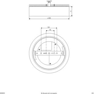 Sauro LED plafondlamp, Ø 30 cm, wit