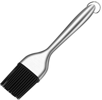 Saus Insmeerborstel Keuken Olie Bbq Grill Borstel Roestvrij Staal Koken Barbecue Borstels Siliconen Gebak Bbq Accessoires kort