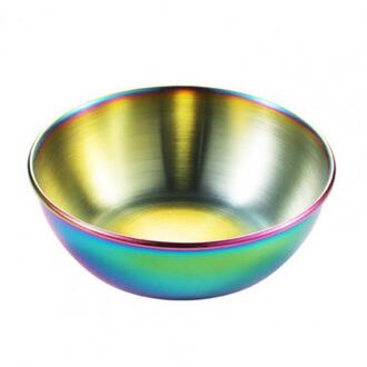 Saus Schotel Dompelen Bowls Kruiden Schotel Ronde Rvs Roest-Proof Huishoudelijke Kleine Metalen Saus Plaat Voor Thuis veelkleurig