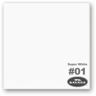 Savage Achtergrondrol 1,38 x 11 - Super White (nr 01) Wit